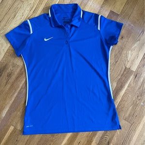 Nike womens polo in color blue size Large